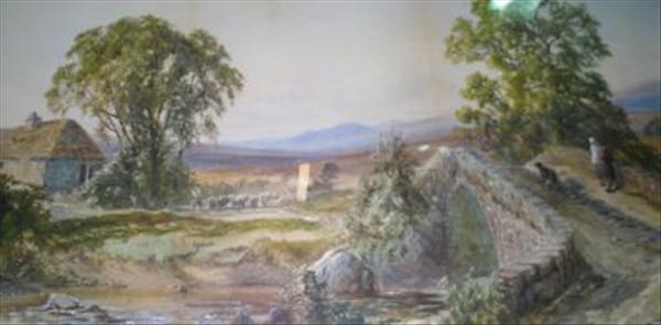 Appraisal: John Faulkner - 'In Glen Muik Aberdeenshire' Watercolour Signed and