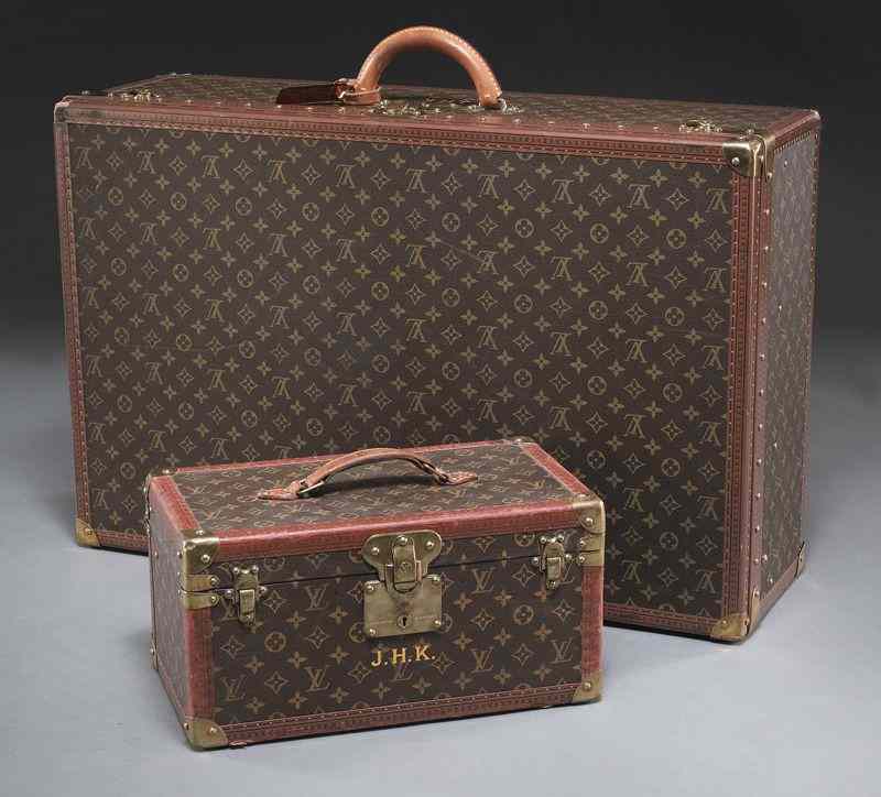 Appraisal: Pcs Louis Vuitton classic monogram luggage including hard side suitcase