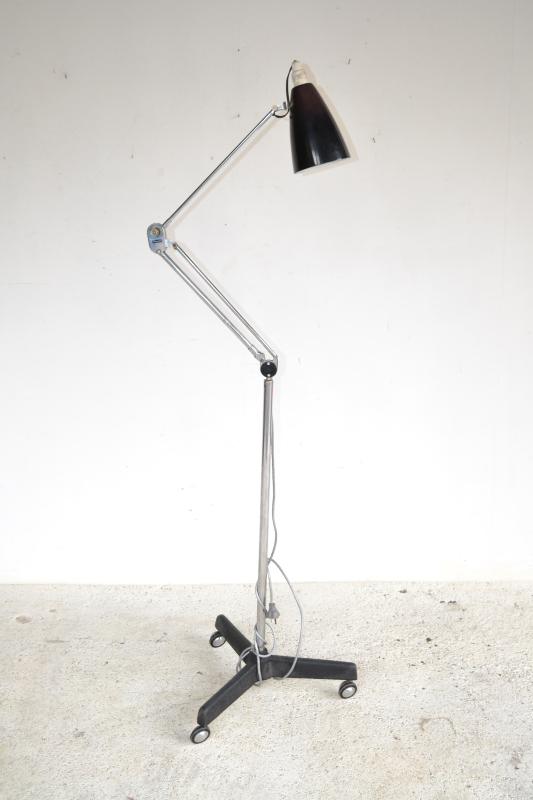 Appraisal: A BLACK AND CHROME PLANET FLOOR LAMP A BLACK AND