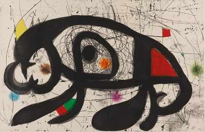 Appraisal: Joan Miro Spanish - La Taupe Hilare Etching and aquatint