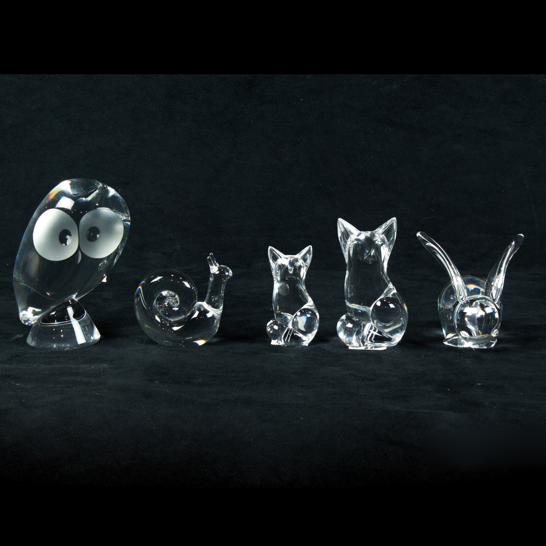 Appraisal: LOT OF STEUBEN GLASS ANIMALS lot of Steuben glass animals