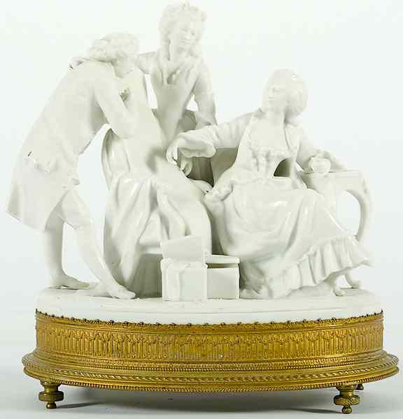 Appraisal: German Porcelain Figural Group German th century a porcelain figural