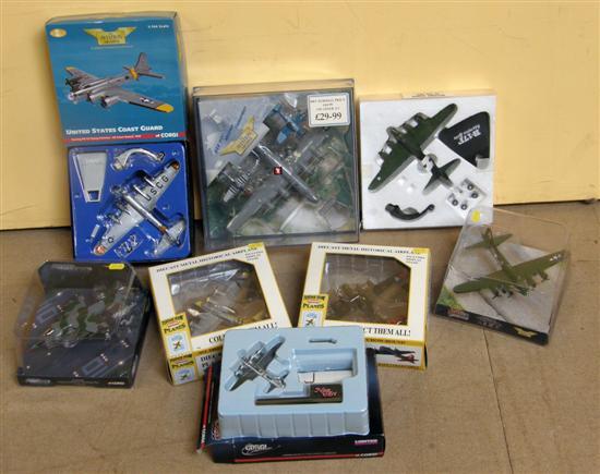 Appraisal: Eight various die cast models of military aircraft all boxed