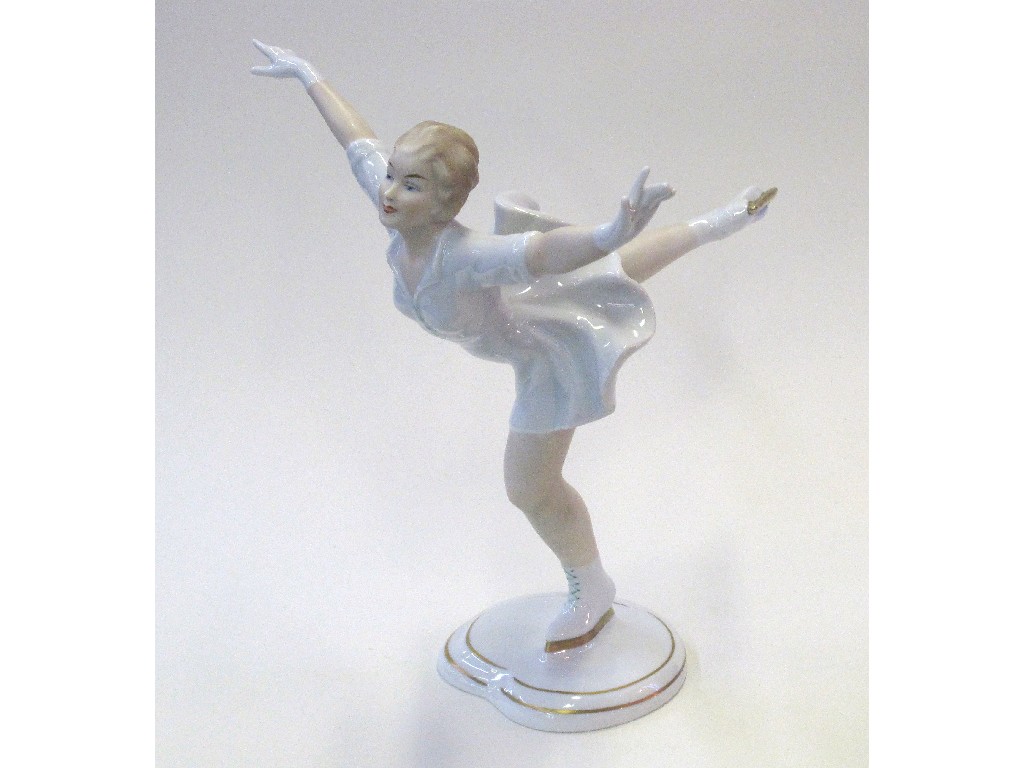 Appraisal: Wallendorf porcelain figure of a female ice skater