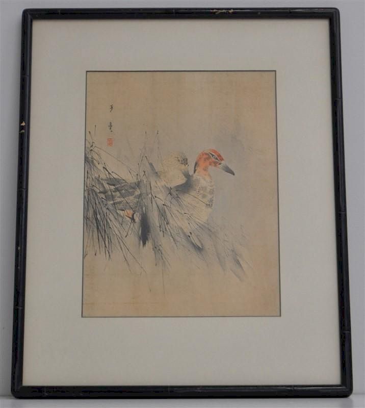 Appraisal: WANTANABE SHOTEI - WOODBLOCK DUCKS Watanabe Shotei Woodblock - Ducks