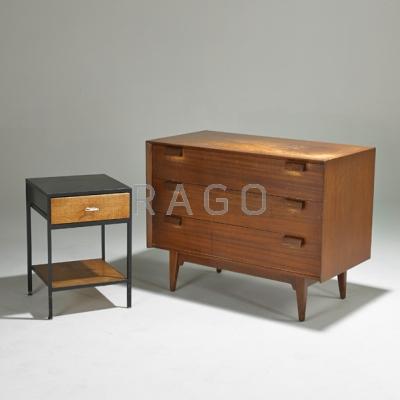 Appraisal: JENS RISOM GEORGE NELSON Dresser and nightstand USA s Mahogany