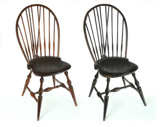 Appraisal: TWO WINDSOR-STYLE CHAIRS Wallace Nutting Massachusetts nd quarter- th century