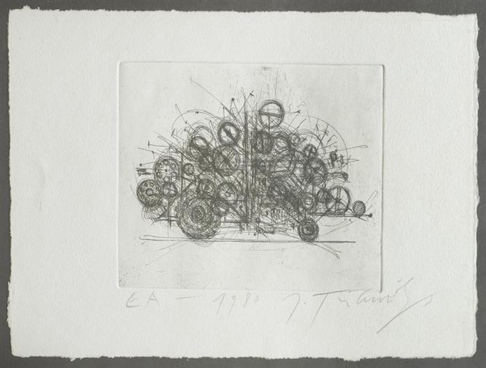 Appraisal: TINGUELY JEAN Klamauk Etching E A Signed and dated lower