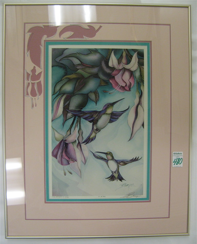 Appraisal: JODY BERGSMA COLOR LITHOGRAPH American born titled Wind Beneath My