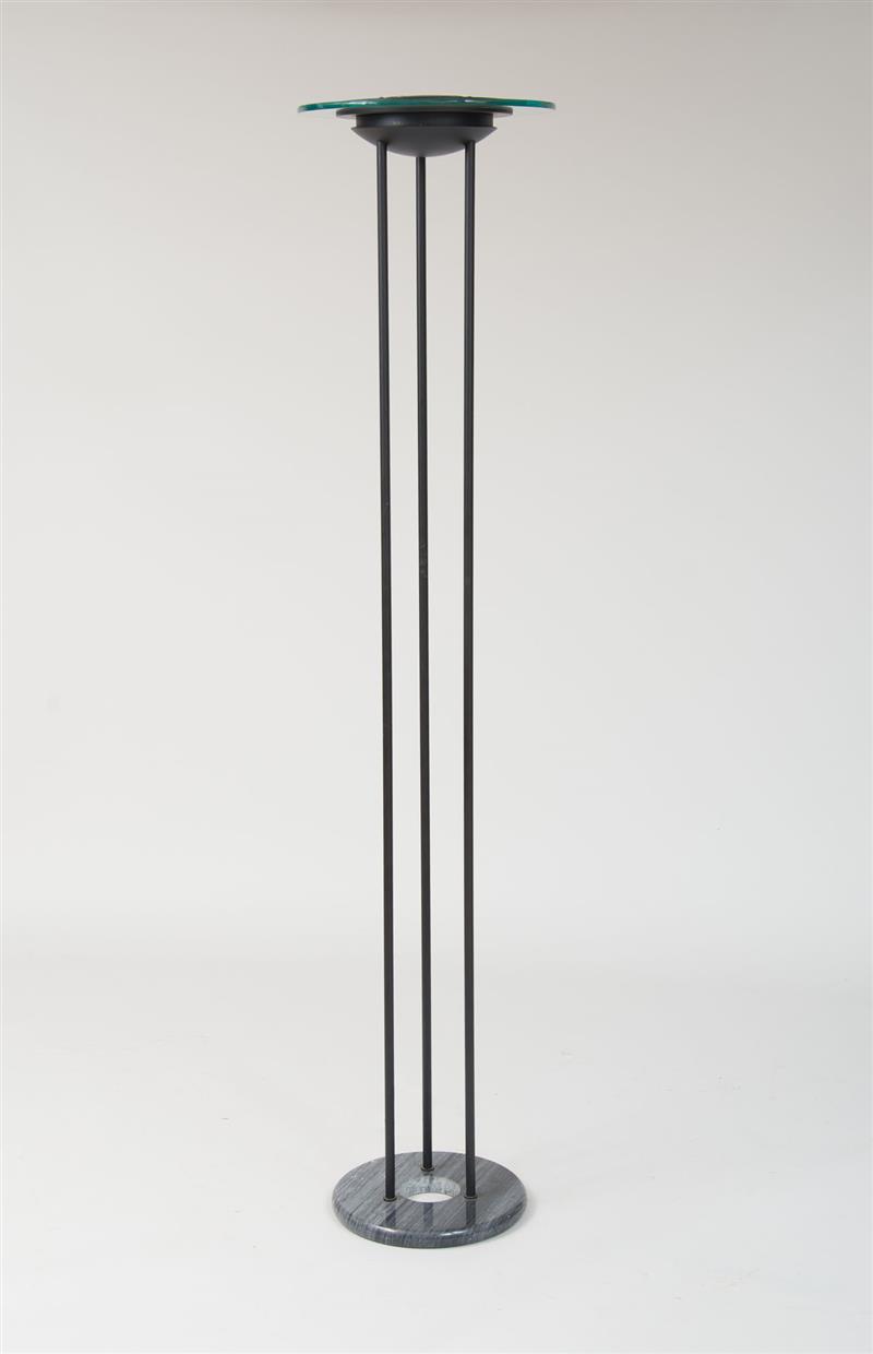 Appraisal: Floor Lamp Metal glass marble ft x in diam top