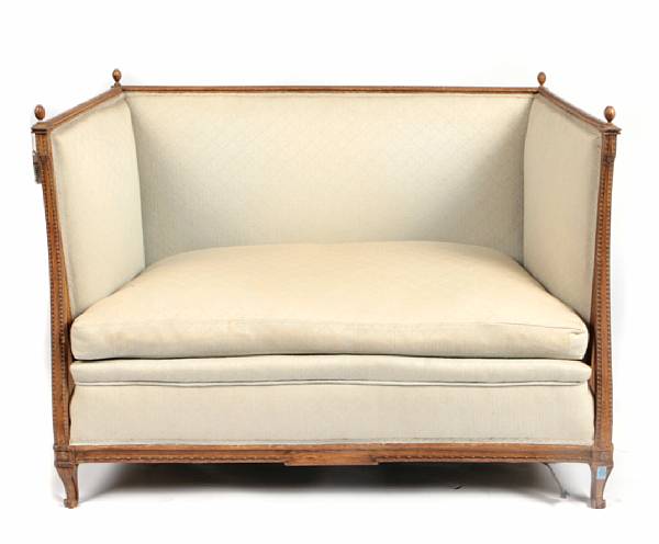 Appraisal: An Edwardian love seat height in width ft depth in