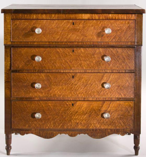 Appraisal: Transitional Sheraton Chest of Drawers ca probably western VA origin