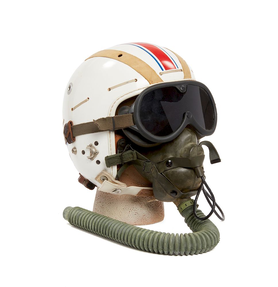 Appraisal: U S Navy Flight Helmet with Goggles and Mask U