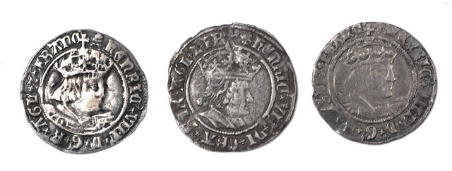 Appraisal: A HENRY VII TENTATIVE GROAT S and two groats of