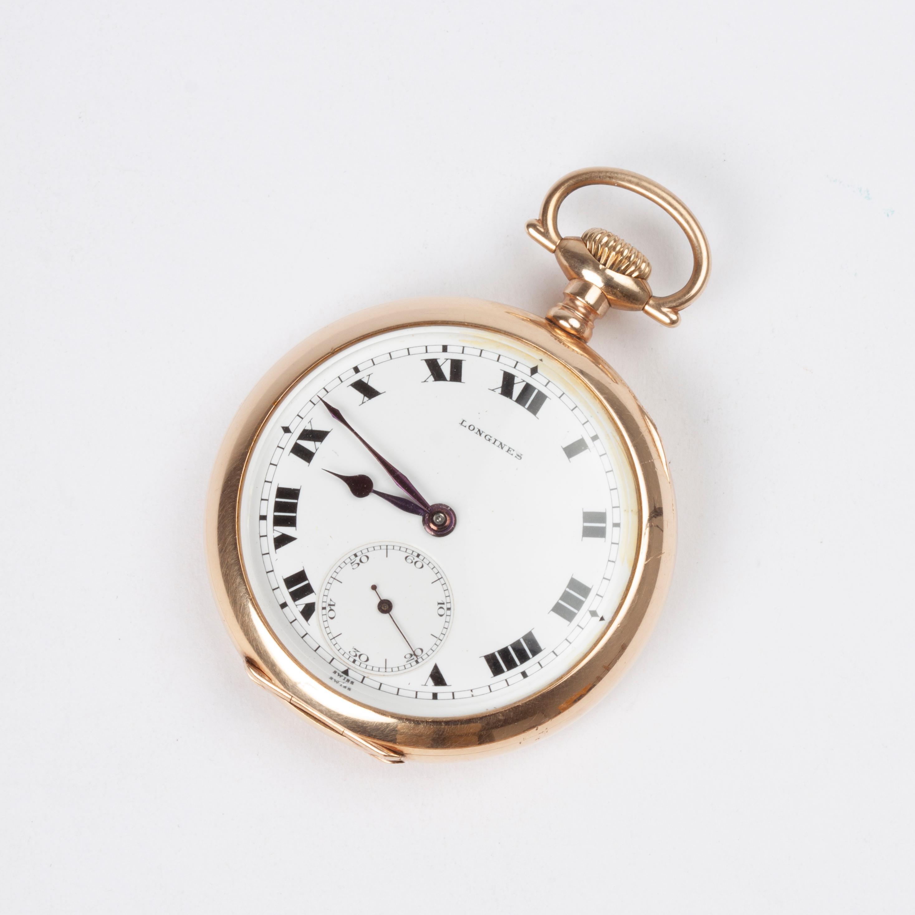 Appraisal: LONGINES EXPRESS MONARCH POCKET WATCH An open face Longines pocket