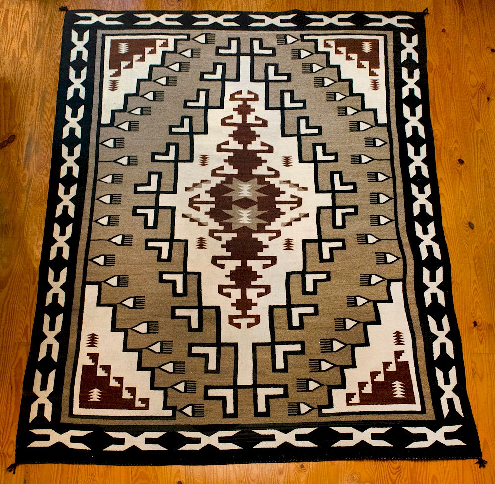 Appraisal: Eleanor Judy Navajo Two Gray Hills Rug Eleanor Judy Navajo