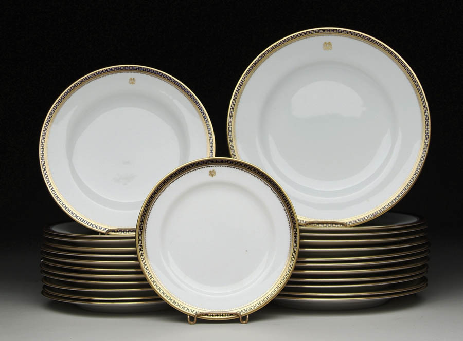 Appraisal: LOT OF TWENTY-FIVE PLATES BY COPELAND SPODE WITH VANDERBILT MONOGRAM