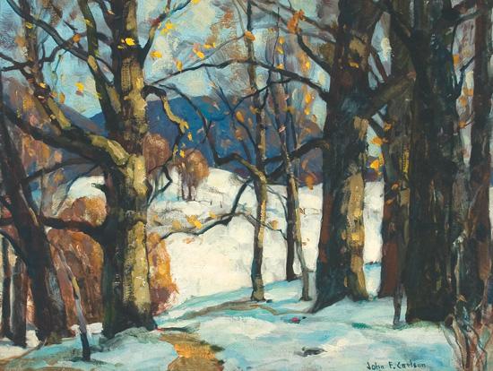 Appraisal: JOHN FABIAN CARLSON American - Wintry Grove oil on board