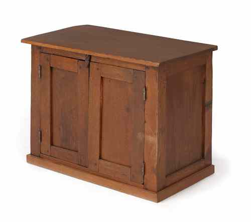 Appraisal: Walnut table top cabinet th c h w