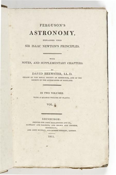 Appraisal: Ferguson James Astronomy explained upon Sir Isaac Newton's principles London