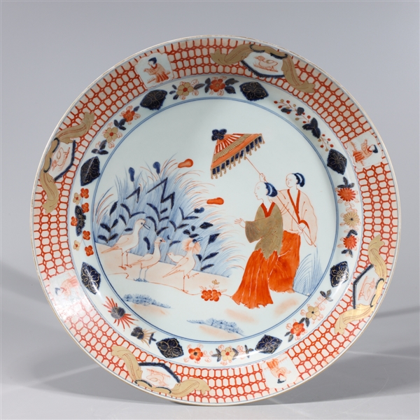 Appraisal: Chinese Imari type porcelain charger with gilt enameled figures and