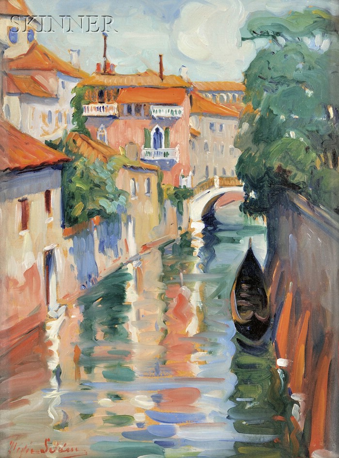 Appraisal: Dixie Selden American - Rio della Salute Venice Signed Dixie