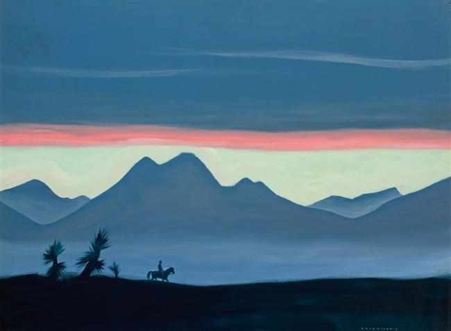 Appraisal: DALE NICHOLS American - ''Arizona Twilight'' oil on canvas signed