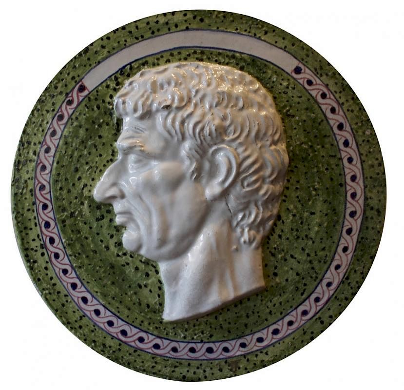 Appraisal: Majolica Roundel Portrait of a Roman Emperor Early th century