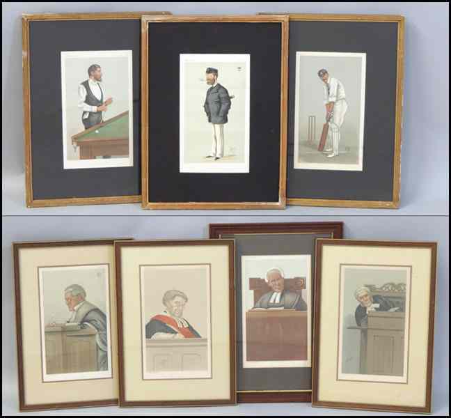 Appraisal: GROUP OF SEVEN ASSORTED FRAMED VANITY FAIR PRINTS Judges and