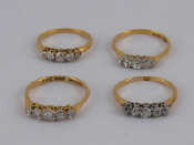 Appraisal: A mixed lot comprising four yellow metal tests carat gold