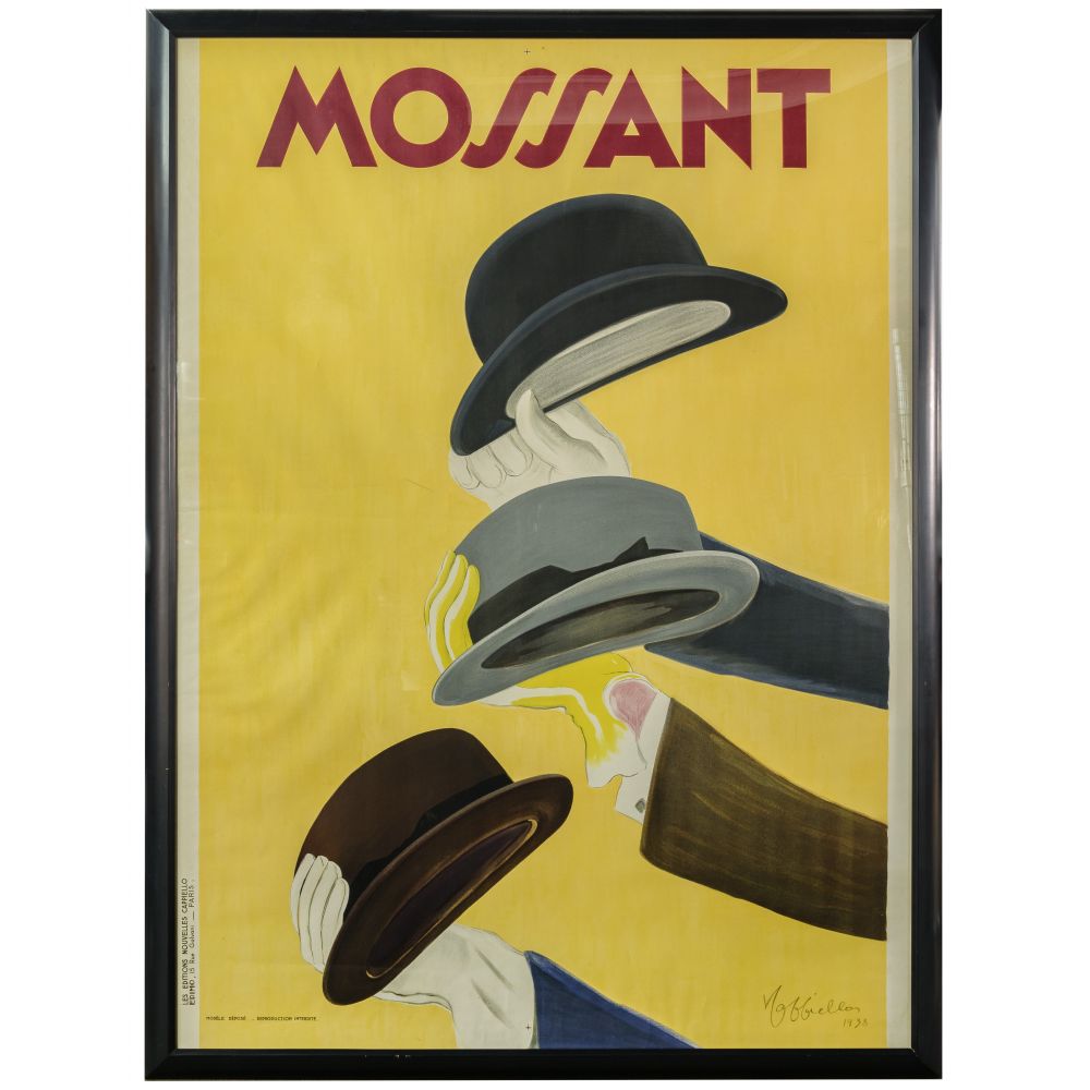 Appraisal: LEONETTO CAPPIELLO FRENCH - MOSSANT LITHOGRAPH POSTER printed signature lower