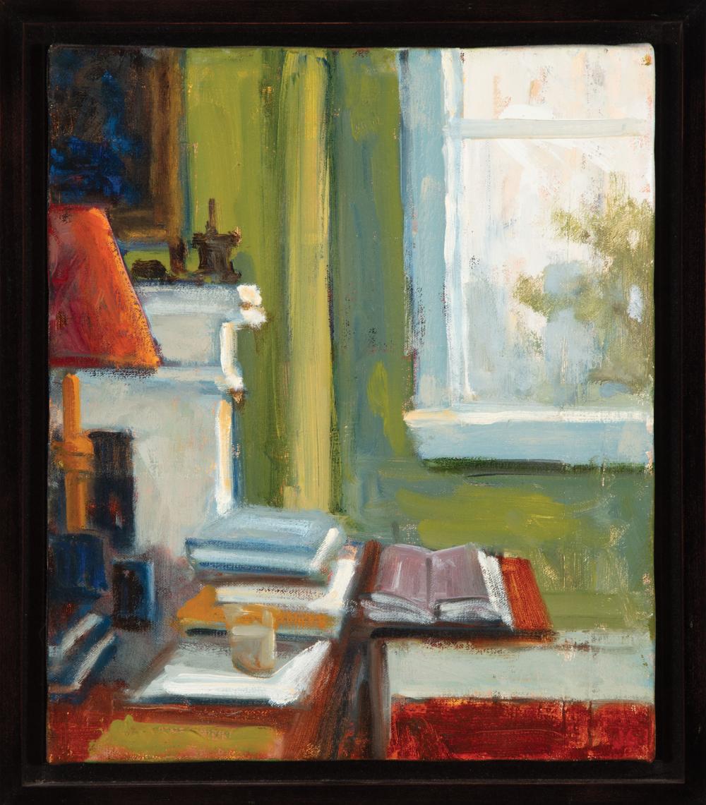 Appraisal: Joan Griswold American b Papers and Books Julia's Office oil