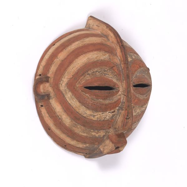 Appraisal: PAINTED AND CARVED WOOD AFRICAN MASK x Decorative carved wood