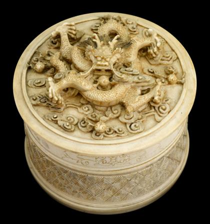 Appraisal: Chinese elephant ivory box th century