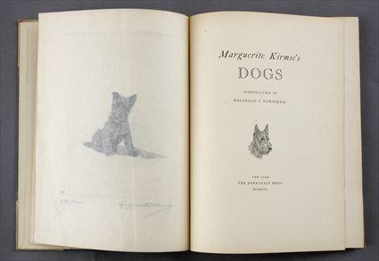 Appraisal: SIGNED ETCHING KIRMSE MARGUERITE DOGS NY DERRYDALE PRESS of copies