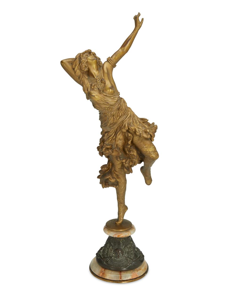 Appraisal: CLAIRE JEANNE ROBERTINE COLINET - FEMALE DANCER GILT BRONZE MOUNTED