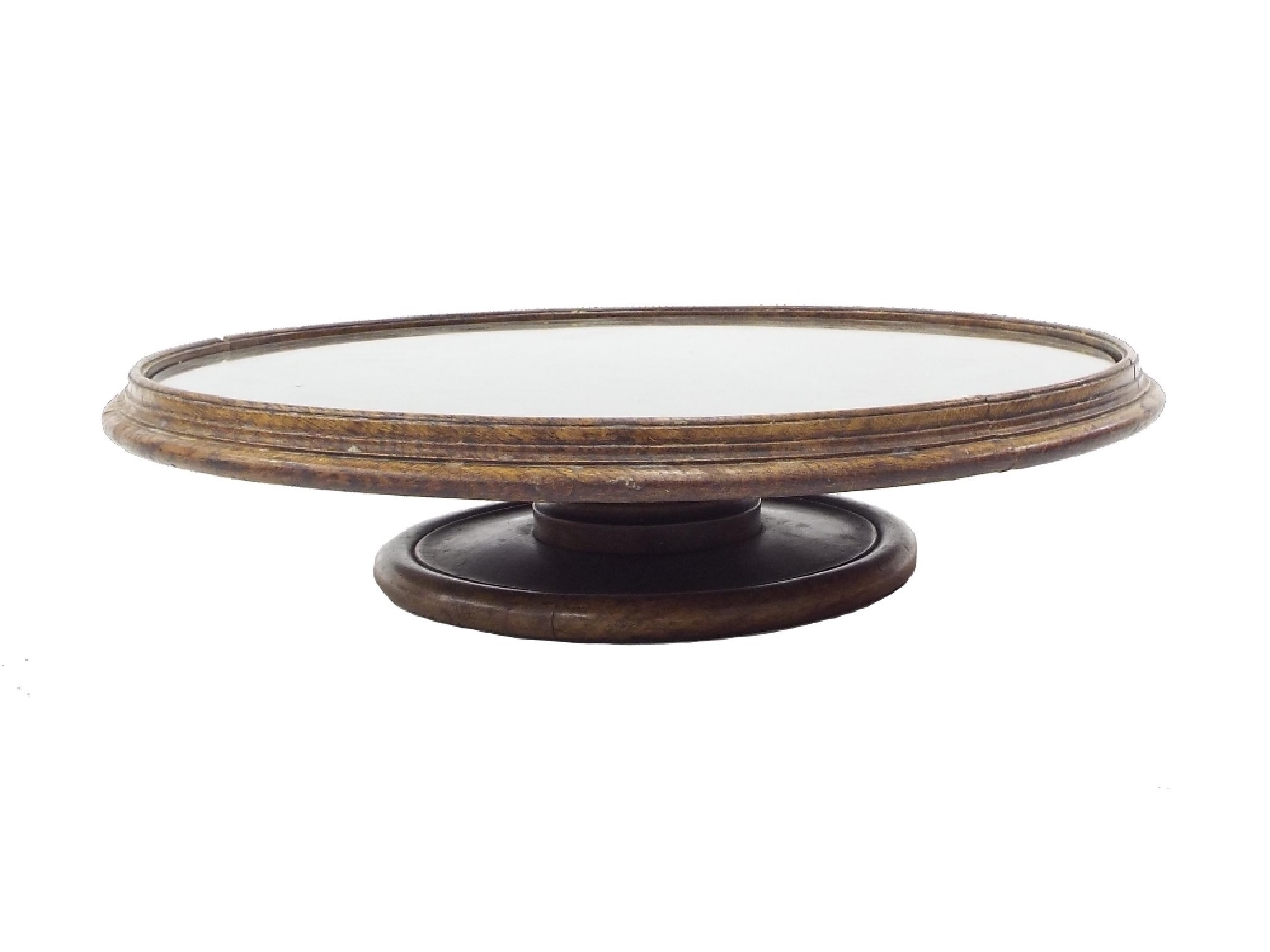 Appraisal: Oak circular lazy Susan wide