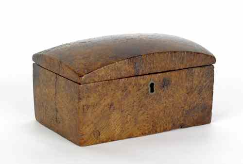 Appraisal: Burlwood dresser box th c h w