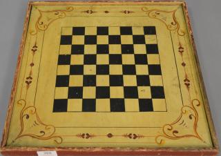 Appraisal: Game board with molded edge in old paint x Game