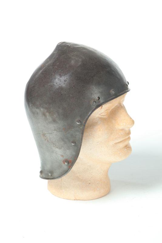 Appraisal: HELMET European possibly th century or earlier Steel helmet with