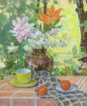 Appraisal: Bela Kontuly Hungarian - Still Life with Oranges Oil on