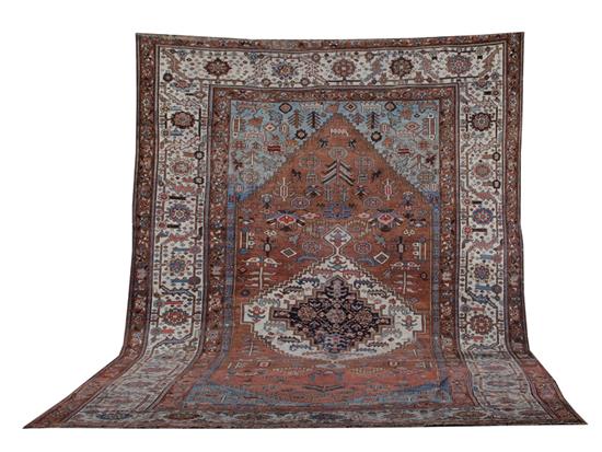 Appraisal: Antique Persian Heriz carpet circa ' x ' Provenance Estate