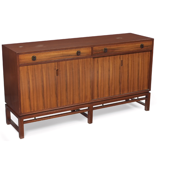 Appraisal: Edward Wormley sideboard by Dunbar mahogany two with original rosewood