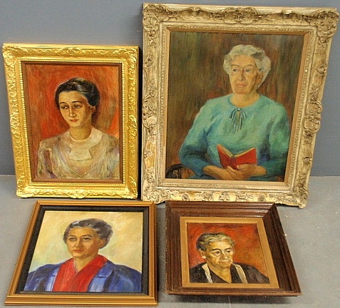 Appraisal: - Four portraits by Jane Johnson incl Elizabeth MacLaughry x