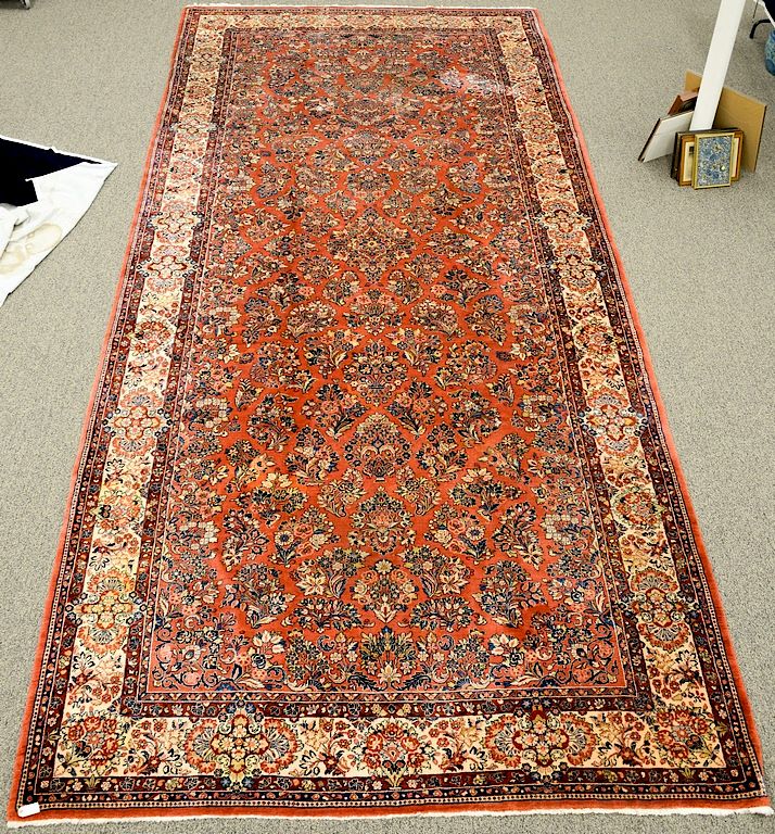 Appraisal: Sarouk Oriental carpet ' x ' Sarouk Oriental carpet '