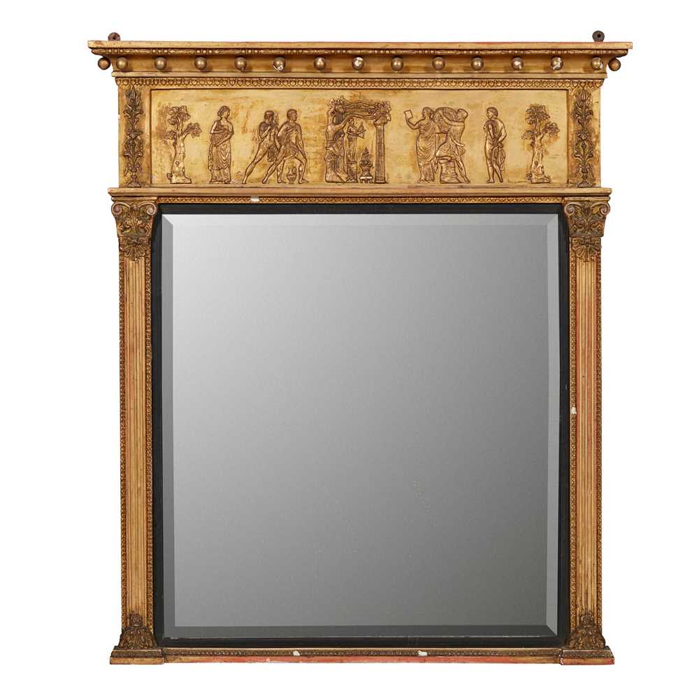 Appraisal: REGENCY GILTWOOD AND GESSO OVERMANTEL MIRROR EARLY TH CENTURY the