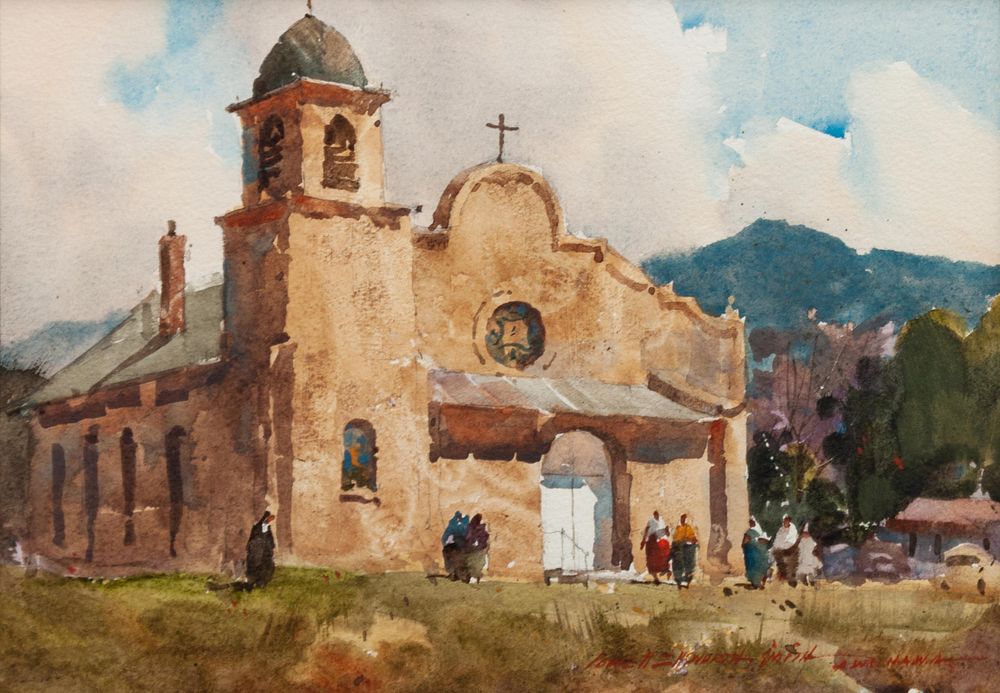 Appraisal: Lowell Ellsworth Smith American - Church at Lamy New Mexico