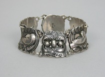 Appraisal: Georg Jensen Sterling Bracelet Georg Jensen designed sterling silver bracelet