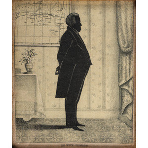 Appraisal: A Silhouette of Dewitt Clinton - Early th Century printed