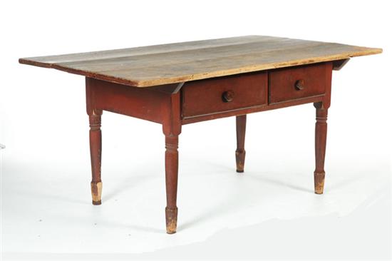 Appraisal: PIN-TOP WORK TABLE Attributed to Holmes County Ohio th century